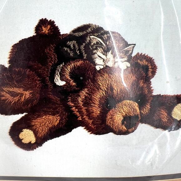 Vintage Charmin Crewel Kit Catnap 36-4 New Sealed in Package - Picture 3 of 5